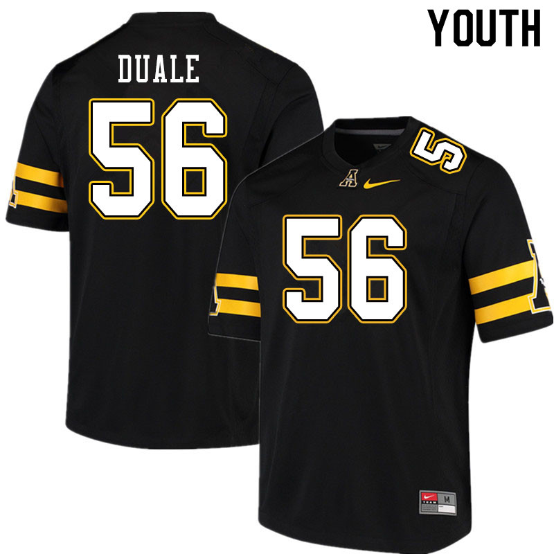 Youth #56 Guled Duale Appalachian State Mountaineers College Football Jerseys Sale-Black